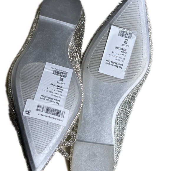 SB10 Steve Madden Elina Rhinestone Bow Dress Flats Size 6M - Picture 10 of 12